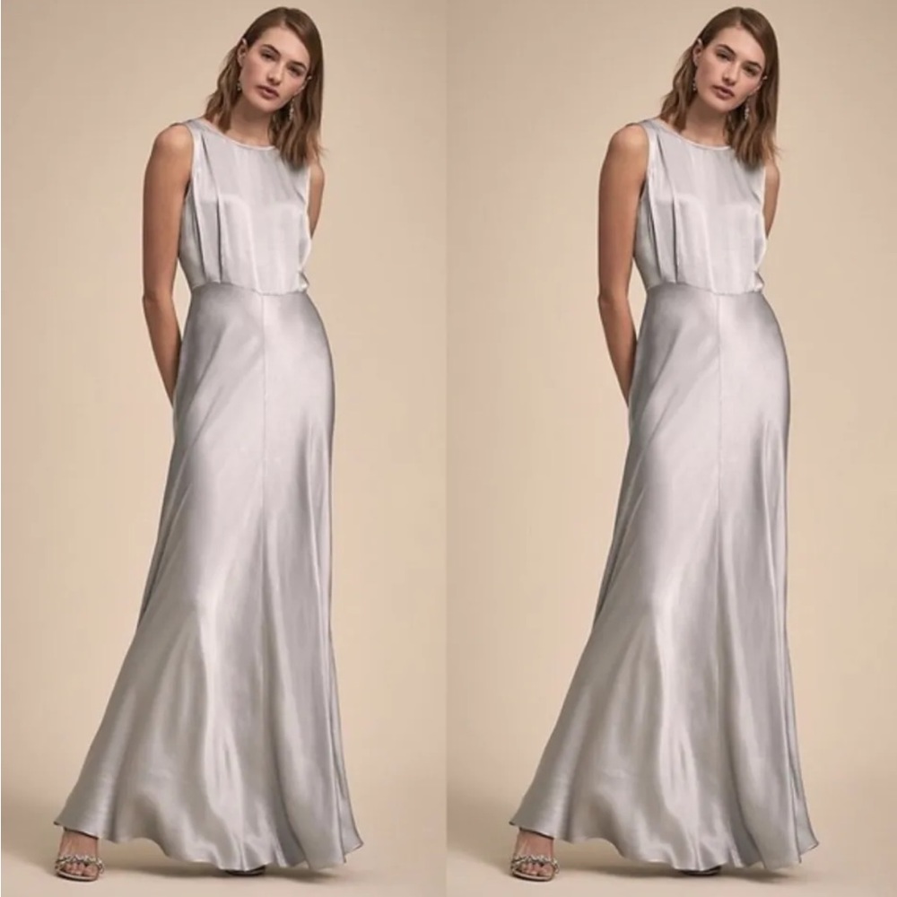 BHLDN Ghost London Alexia - Fog Satin Dress!